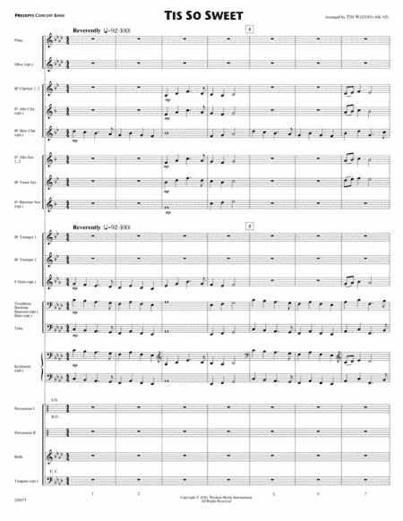 Tis So Sweet (arr. Tim Waters)