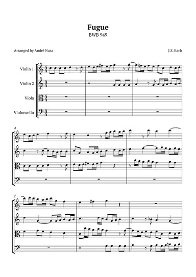 Fugue BWV 949 (arr. André Nusa)