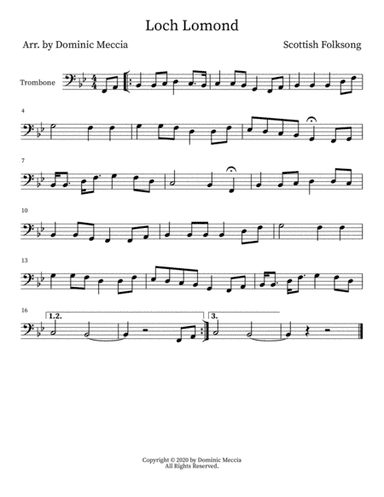 Loch Lomond (arr. Dominic Meccia)