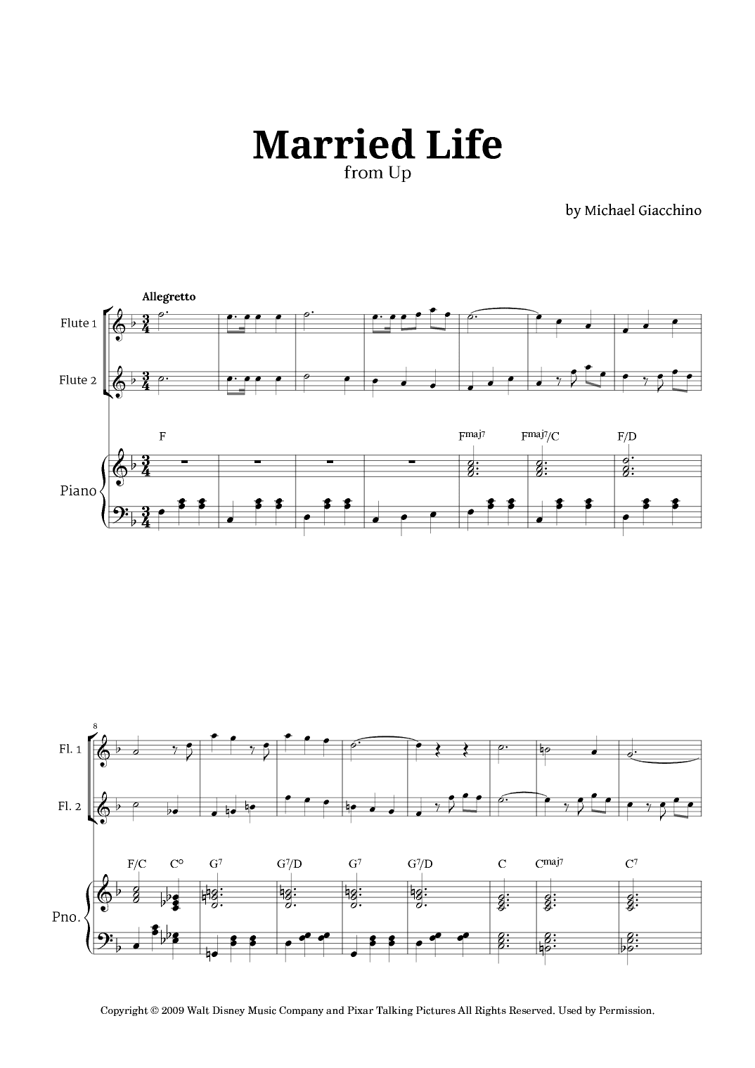 Married Life (arr. Langanho)