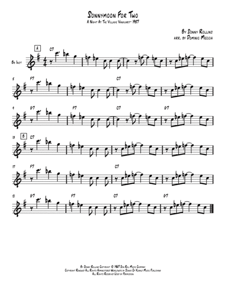 Sonnymoon For Two (arr. Dominic Meccia)