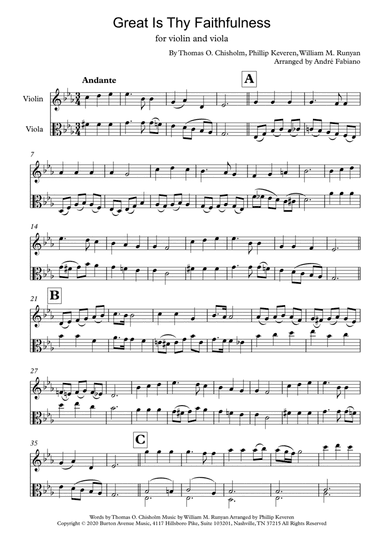 Great Is Thy Faithfulness (arr. Andre Fabiano)