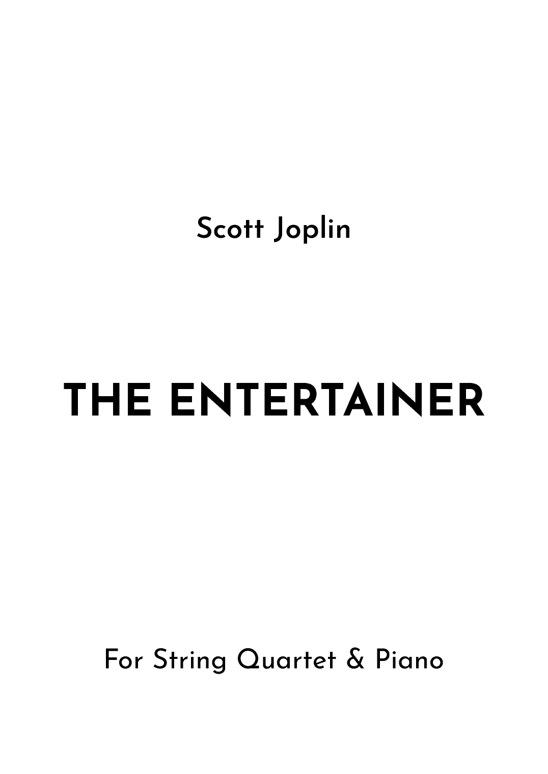 The Entertainer (arr. Jireh J.)