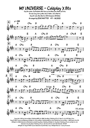 My Universe (arr. ESAÚ MATTOS)
