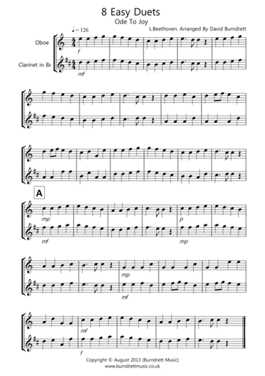 8 Duets For Oboe And Clarinet (arr. David Burndrett)