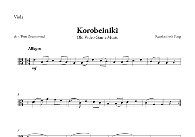 Korobeiniki (arr. Tom Drummond)