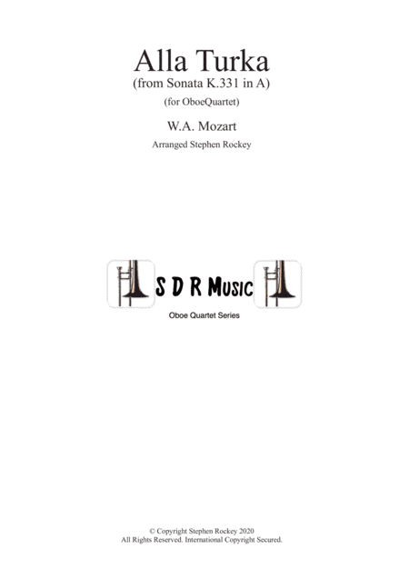 Alla Turka (Turkish March) for Oboe Quartet (arr. Stephen Rockey)
