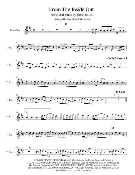 From The Inside Out (arr. José Daniel Morales A.)