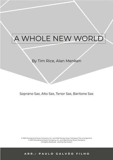 A Whole New World (arr. Paulo Galvão Filho)