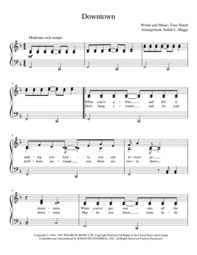 Downtown (arr. Judith. L. Maggs)