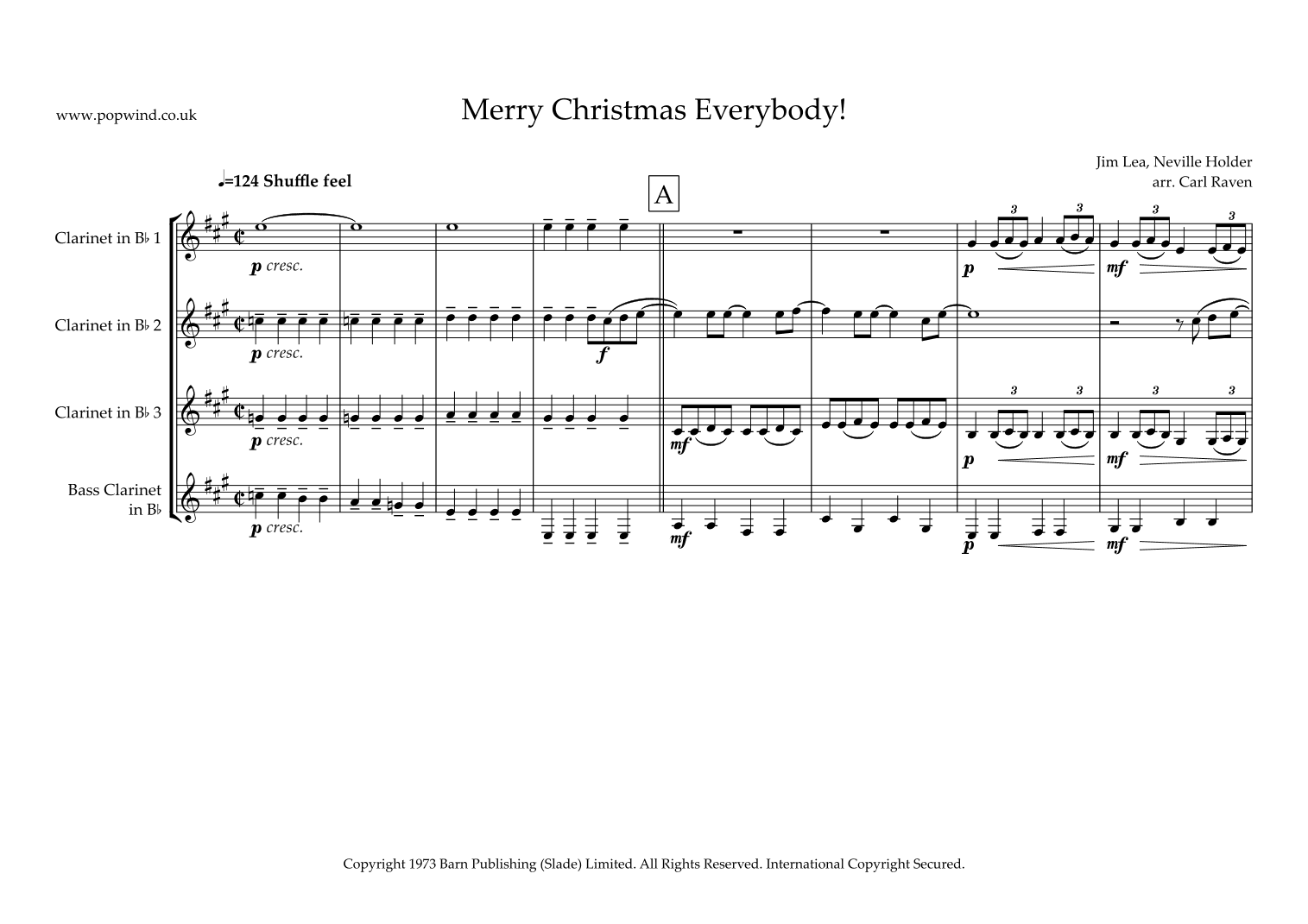 Merry Xmas Everybody (arr. Carl Raven)