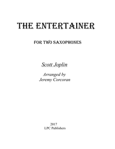 The Entertainer for Two Saxophones (arr. Jeremy Corcoran)