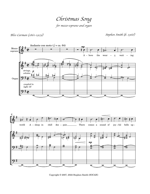 Christmas Song (Bliss Carman)