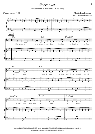 Facedown (arr. Albertino Fernandes)