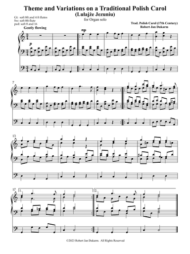 Theme and Variations on a Traditional Polish Carol (Lulajze Jezuniu)