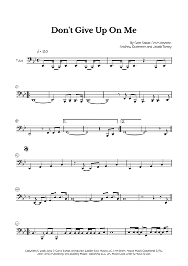 Don't Give Up On Me (arr. Marcos Soares)