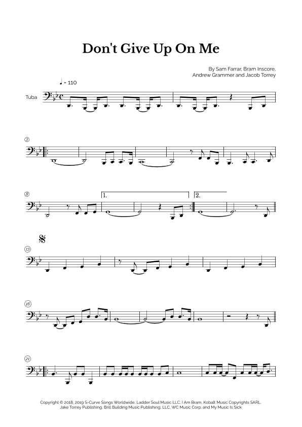 Don't Give Up On Me (arr. Marcos Soares)