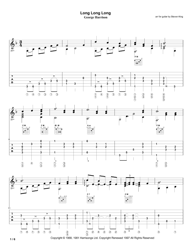Long Long Long (arr. Steven King)
