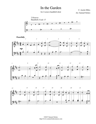 In the Garden (I Come to the Garden Alone) - for 2-octave handbell choir (arr. Samuel Stokes)