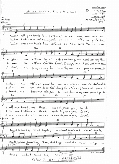 Hands Made To Praise You , Lord
