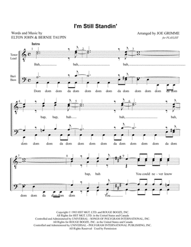 I'm Still Standing (arr. Joe Grimme)