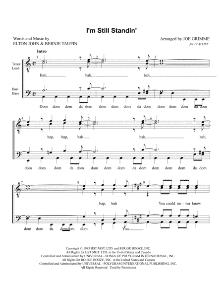 I'm Still Standing (arr. Joe Grimme)
