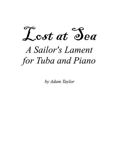 Lost at Sea (A Sailor's Lament)