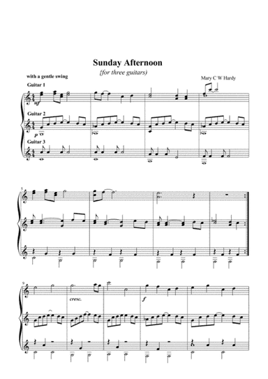 Sunday Afternoon, for three guitars