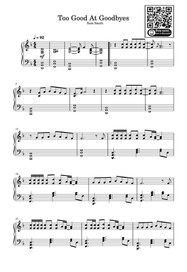 Too Good At Goodbyes (arr. eduardo)