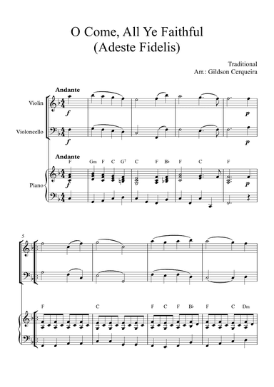 O Come, All Ye Faithful (Adeste Fidelis) (arr. Gildson Cerqueira)