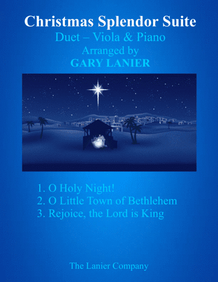 CHRISTMAS SPLENDOR SUITE (Viola and Piano with Score & Parts) (arr. Gary Lanier)