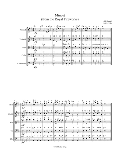 Minuet from the Royal Fireworks (arr. Jordan Grigg)
