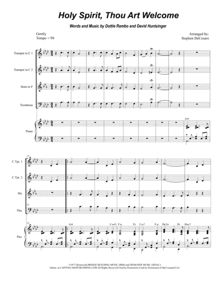 Holy Spirit, Thou Art Welcome (arr. Stephen DeCesare)