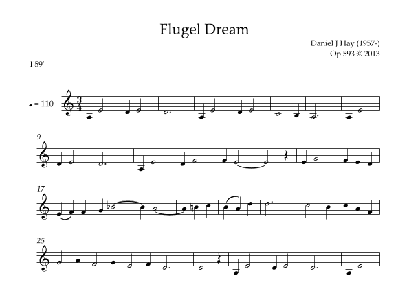 Flugal Dreams (Opus 593) for Flugal Horn