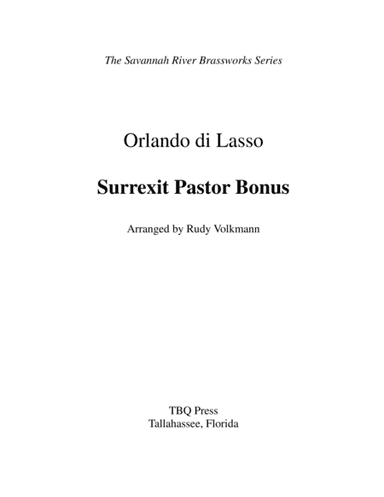 Surrexit Pastor Bonus (arr. Rudy Volkmann)
