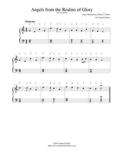 Angels from the Realms of Glory - for easy piano (arr. Samuel Stokes)