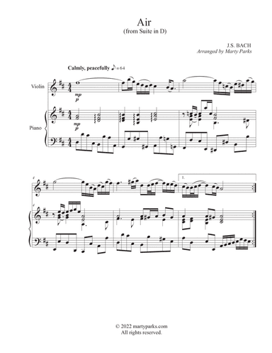 Air (Violin-Piano) (arr. Marty Parks)