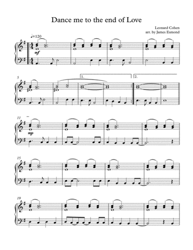 Dance Me To The End Of Love (arr. James Esmond)