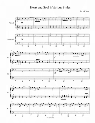 Heart and Soul in Various Styles (arr. SzeLok Wong)