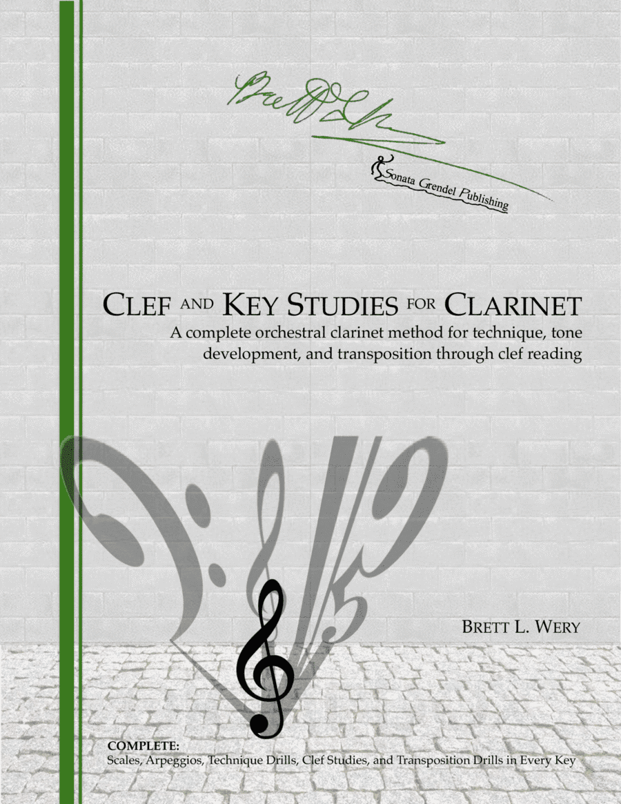Clef and Key Studies for Clarinet (arr. Sonata Grendel Publishing)