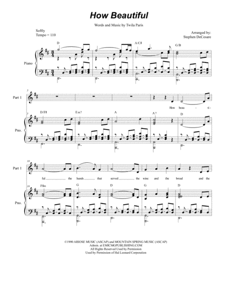 How Beautiful (arr. Stephen DeCesare)