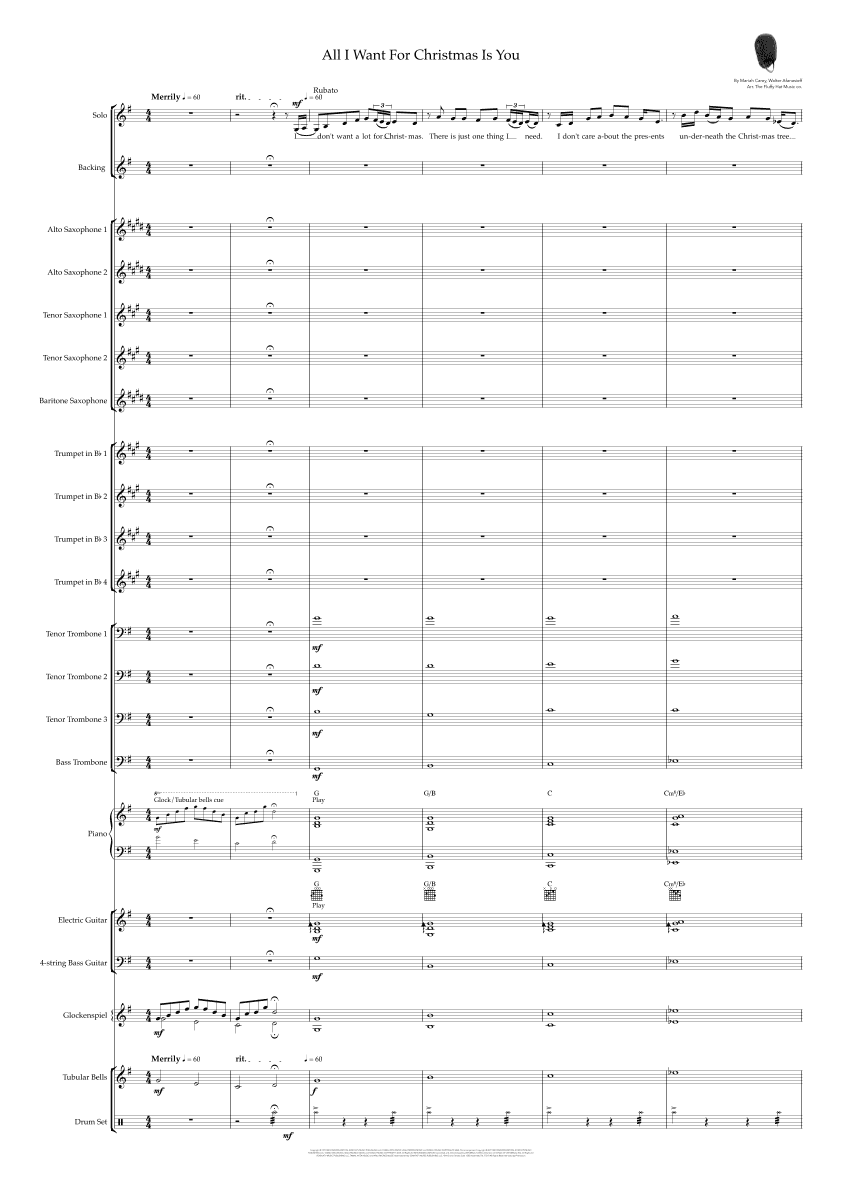 All I Want For Christmas Is You (arr. The Fluffy Hat Music Co.)