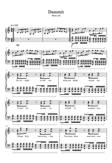 Dammit (arr. Unknown)
