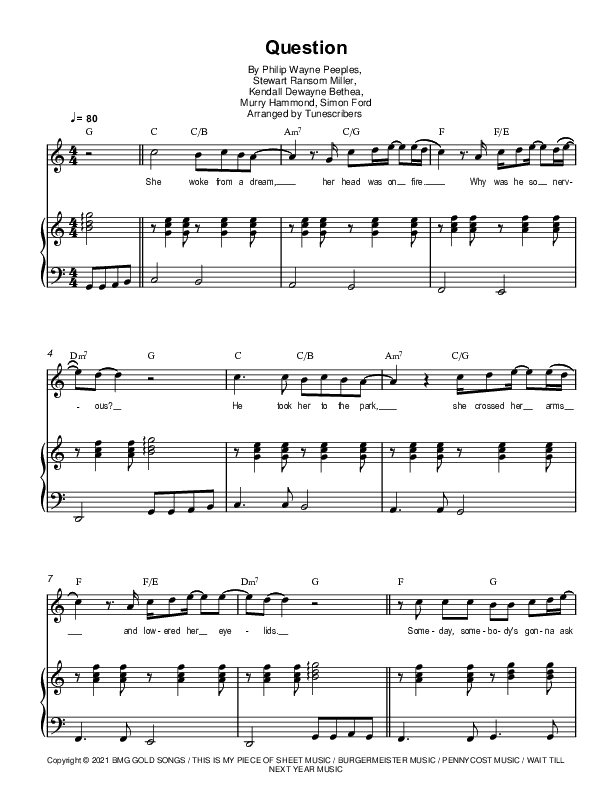 Question (arr. Tunescribers)