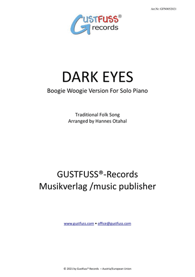 Dark Eyes - Boogie Piano Arrangement as played by Hannes Otahal (arr. Hannes Otahal)