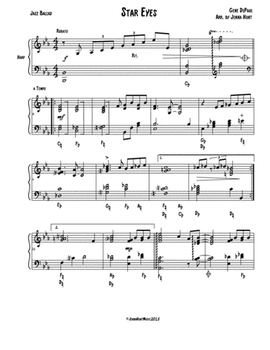 Star Eyes- Jazz Pedal Harp Arrangement (arr. Jenna Hunt)