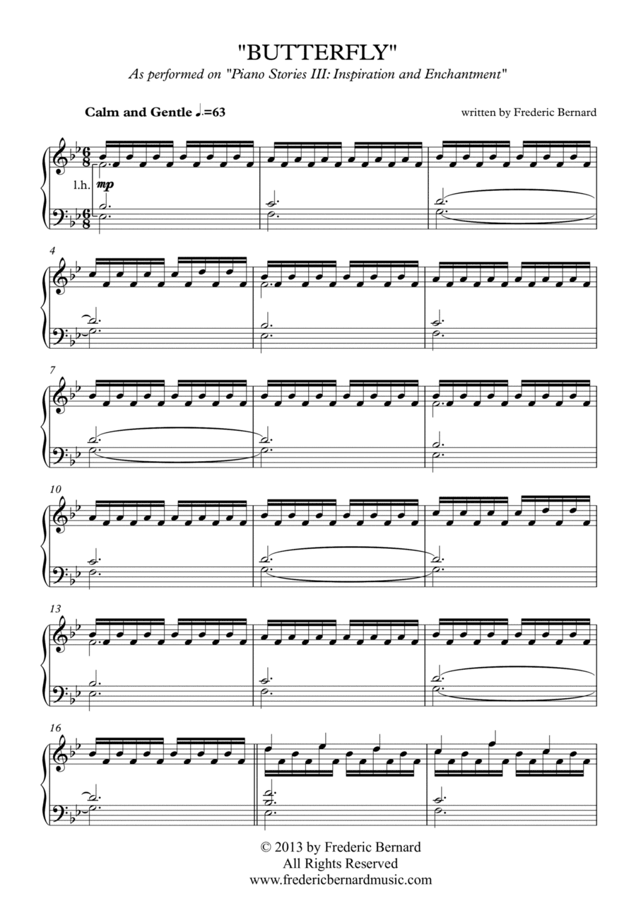 Butterfly (Easy-intermediate Inspirational Piano)