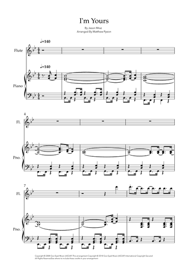 I'm Yours (arr. Matthew pyeon)