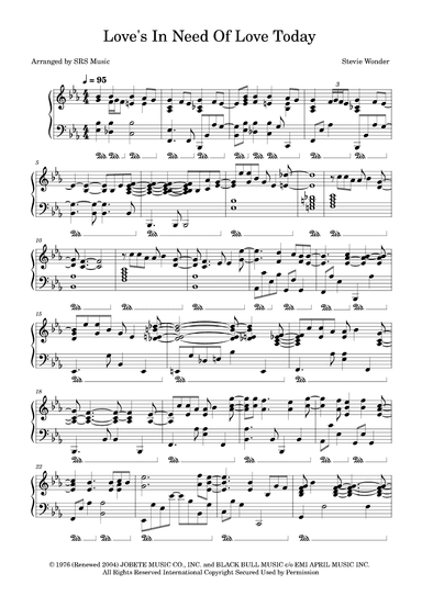 Love's In Need Of Love Today (arr. SRS Music)
