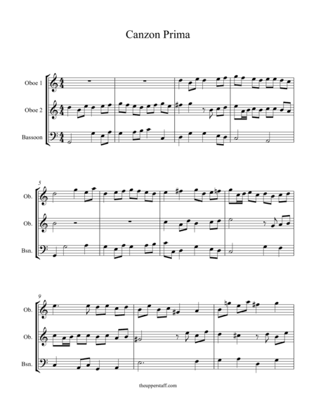 Canzon Prima (arr. Nick Lacanski)